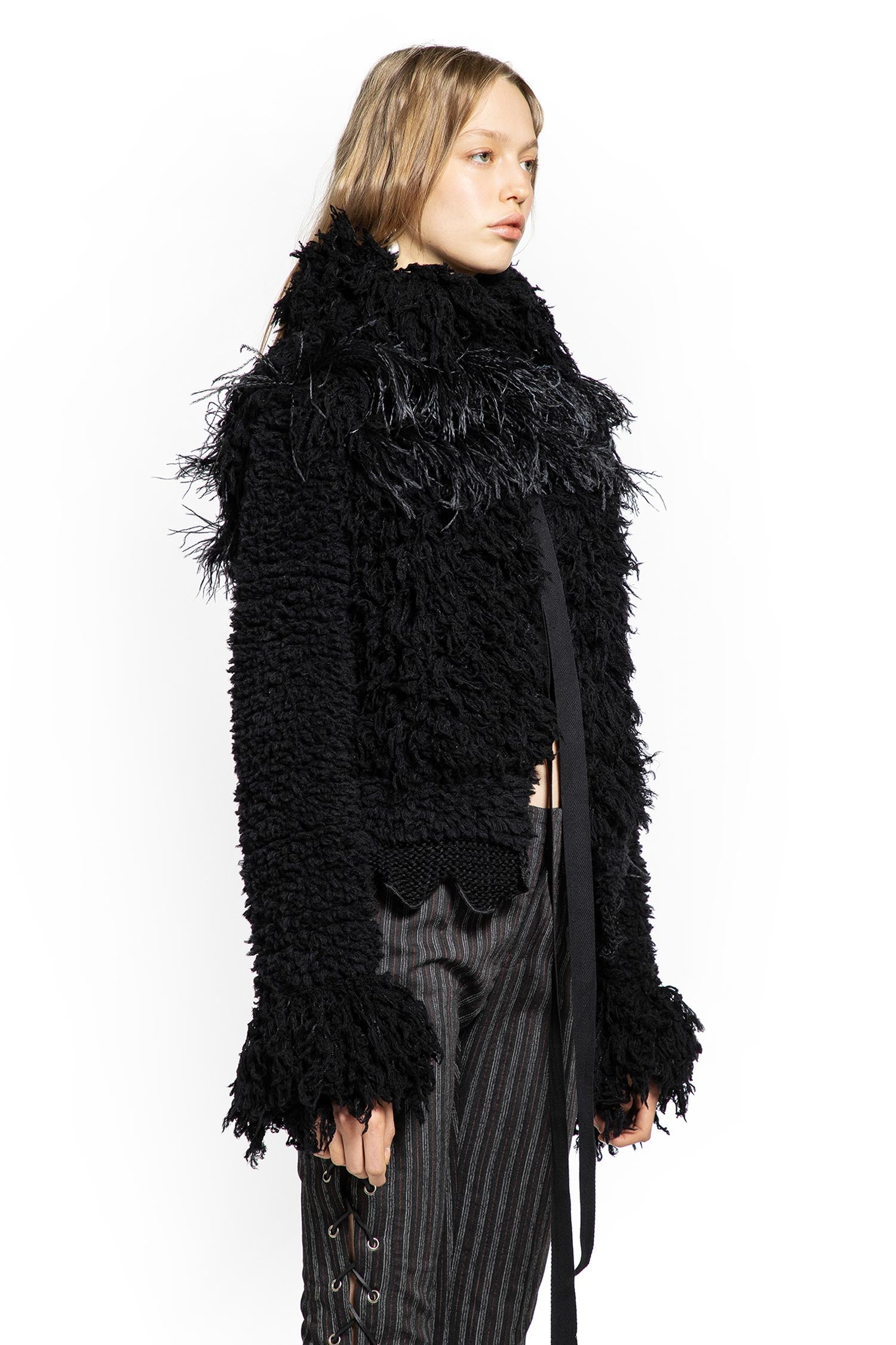 Ieke Wool Jacket with Feathers