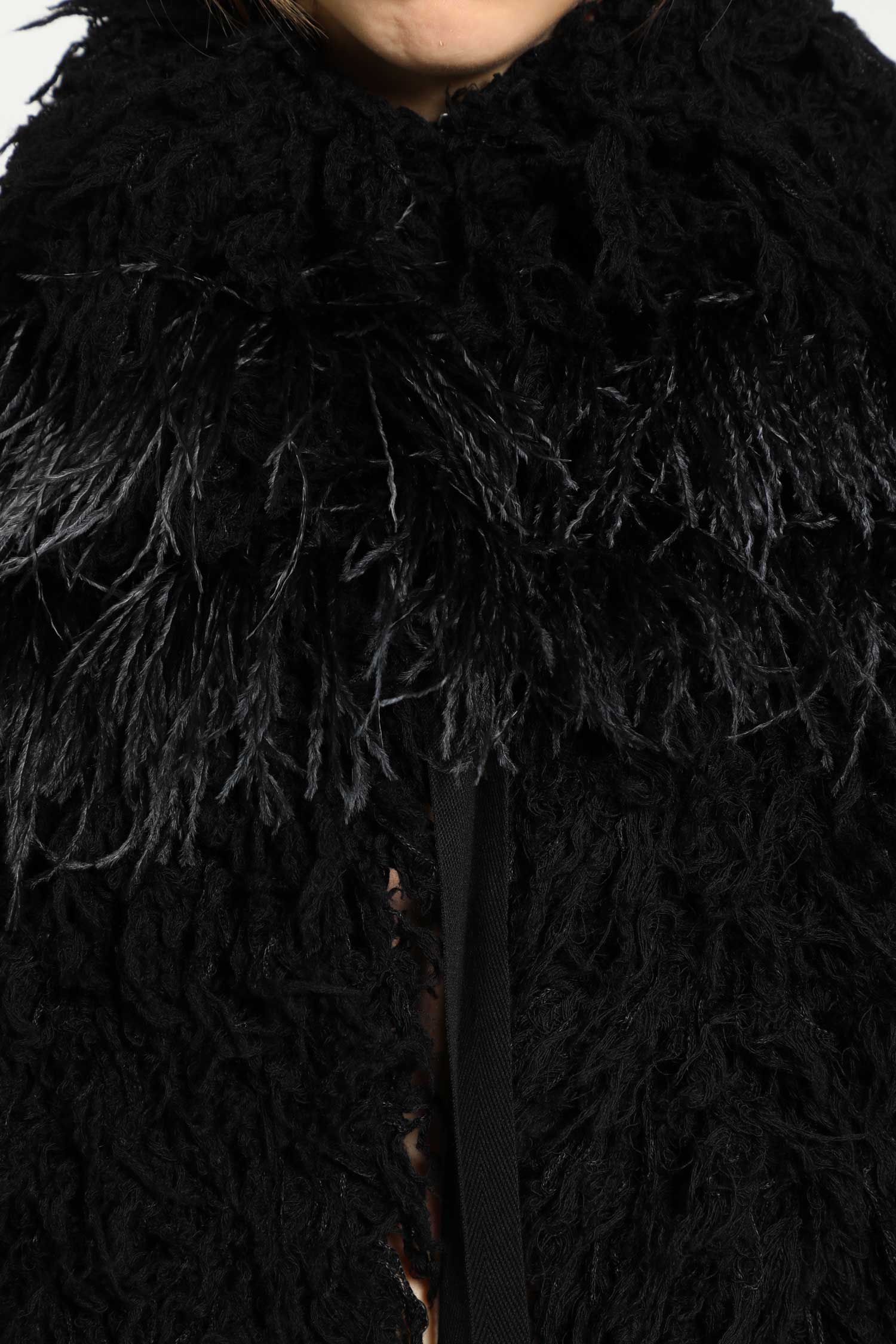 Ieke Wool Jacket with Feathers