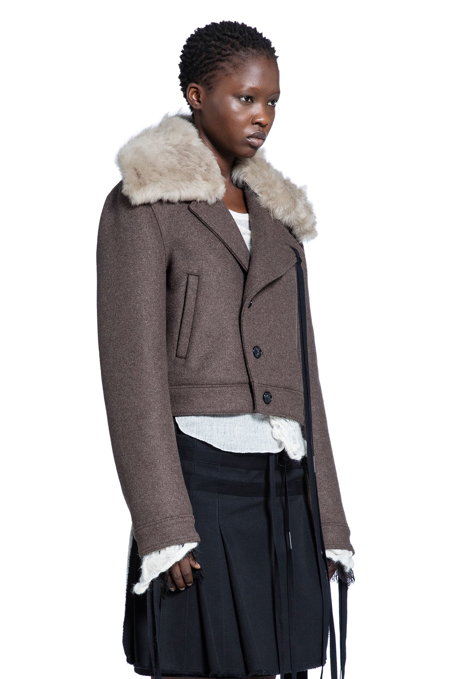 Wiebke Wool and Shearling Perfecto