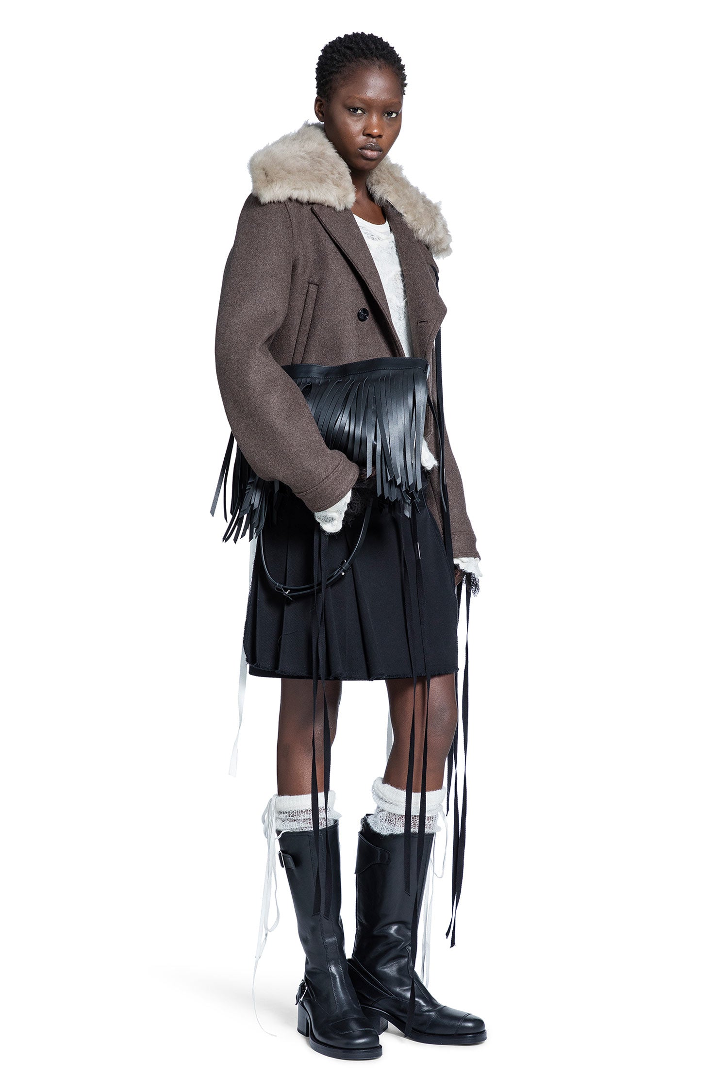 Wiebke Wool and Shearling Perfecto