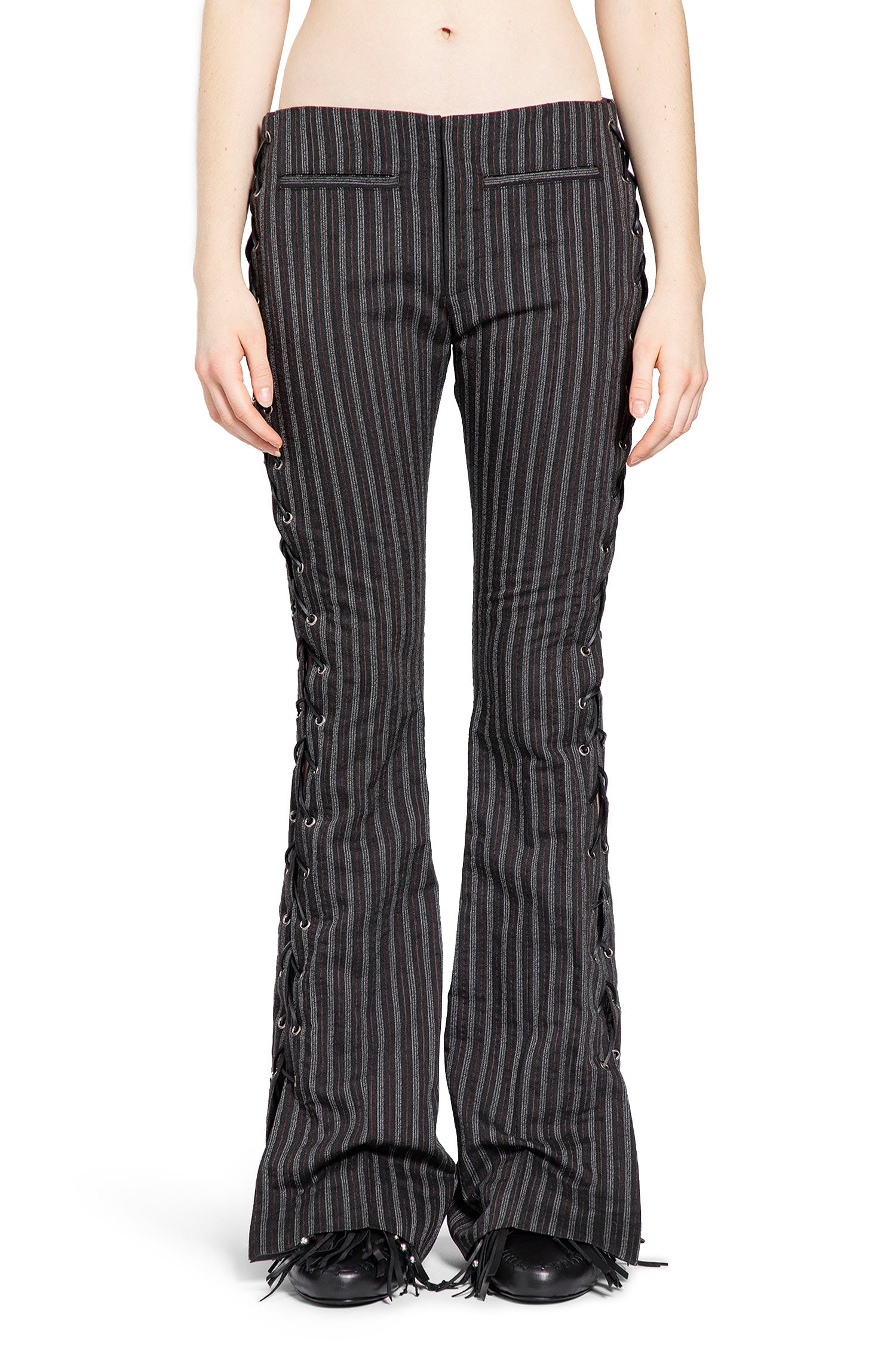Kel Lace-Up Bootcut Trousers