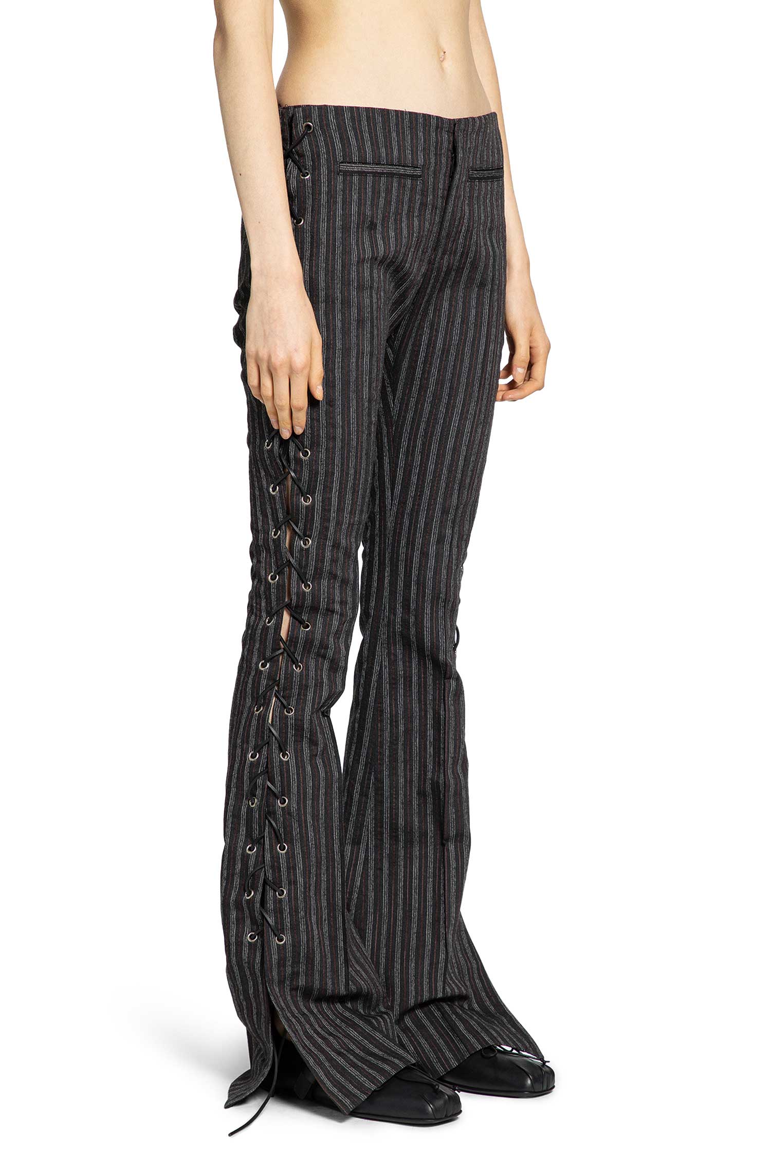 Kel Lace-Up Bootcut Trousers