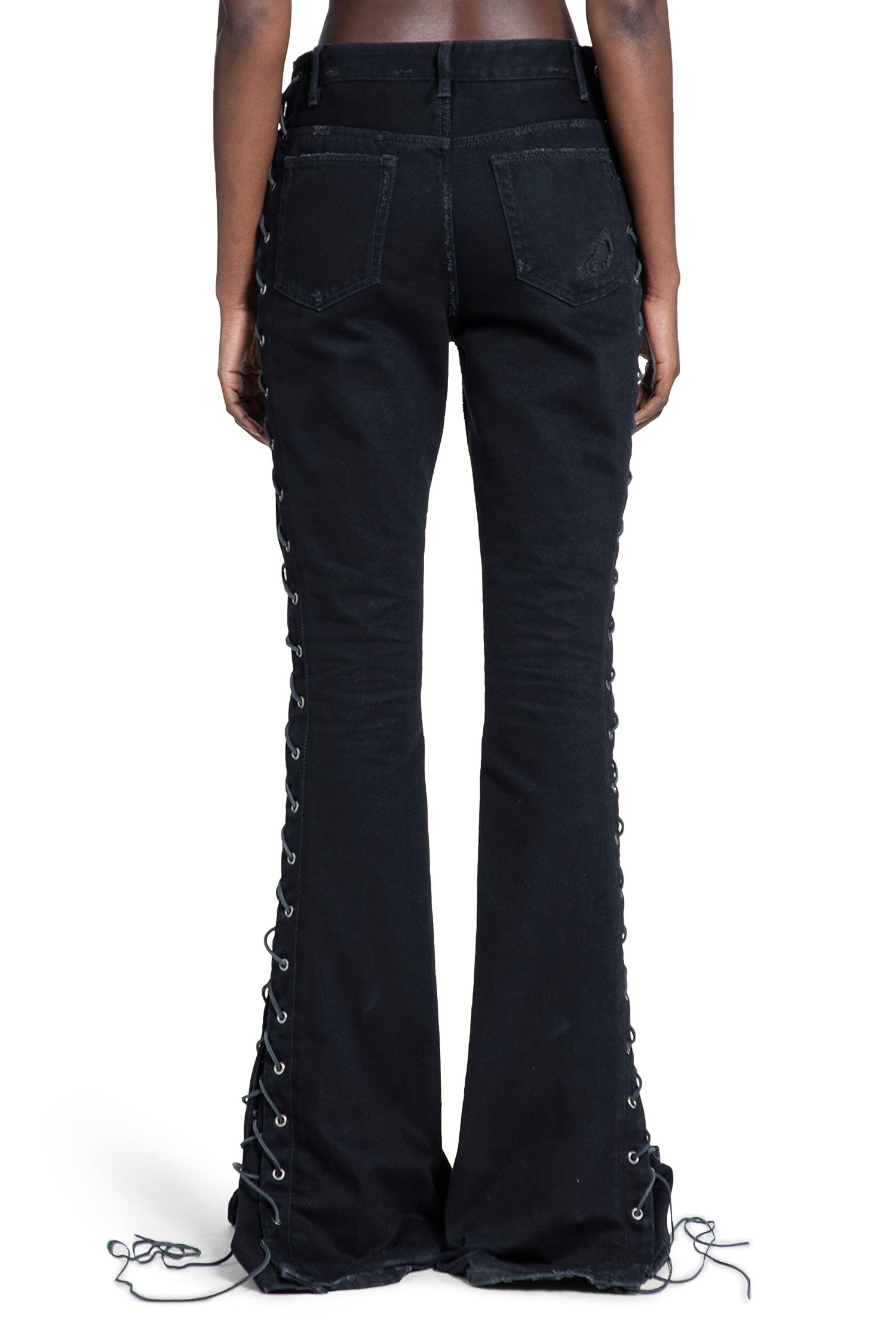 Treze Lace-Up Bootcut Jeans