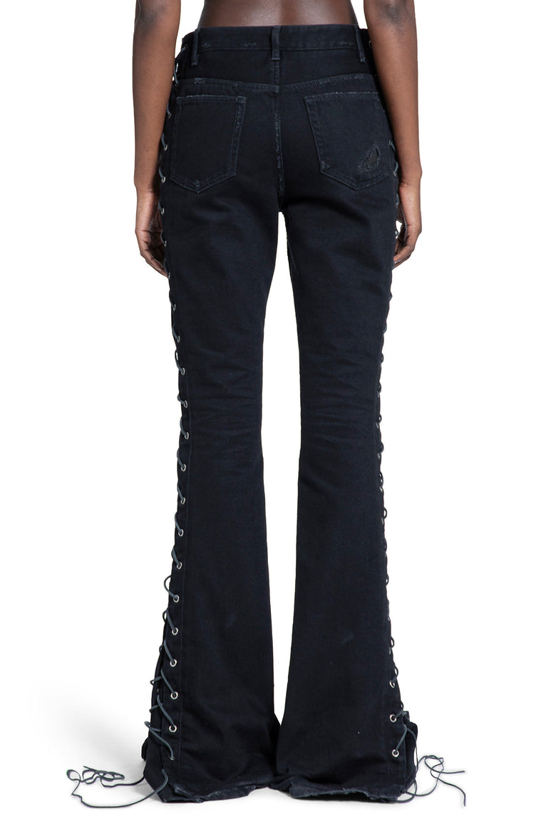 ANN DEMEULEMEESTER Treze Lace-Up Bootcut Jeans woman