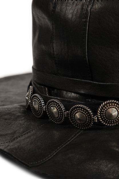 Aril Small Leather Hat With Studs