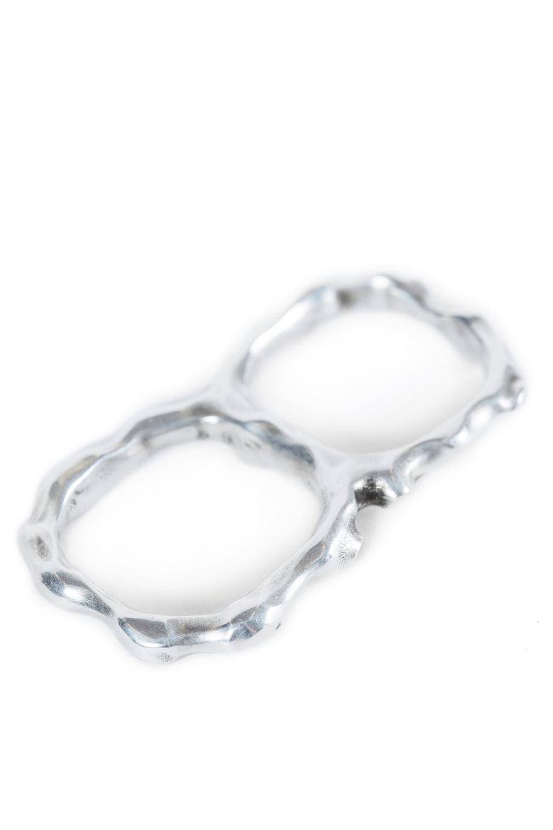 Lenja Futuristic Fine Thorn Double Ring