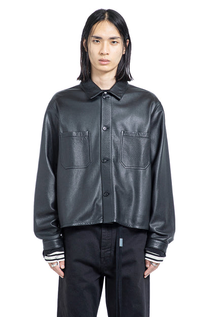 Juel Boxy overshirt in Leather