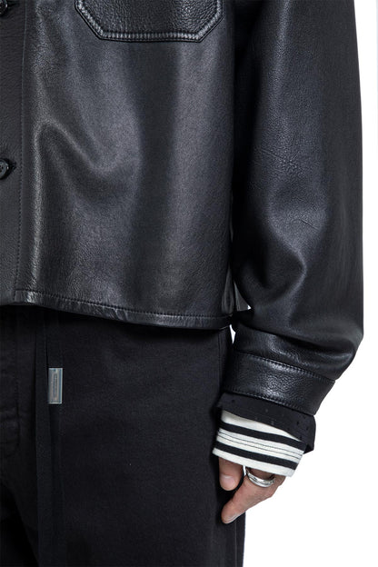 Juel Boxy overshirt in Leather