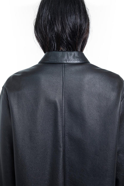 Juel Boxy overshirt in Leather