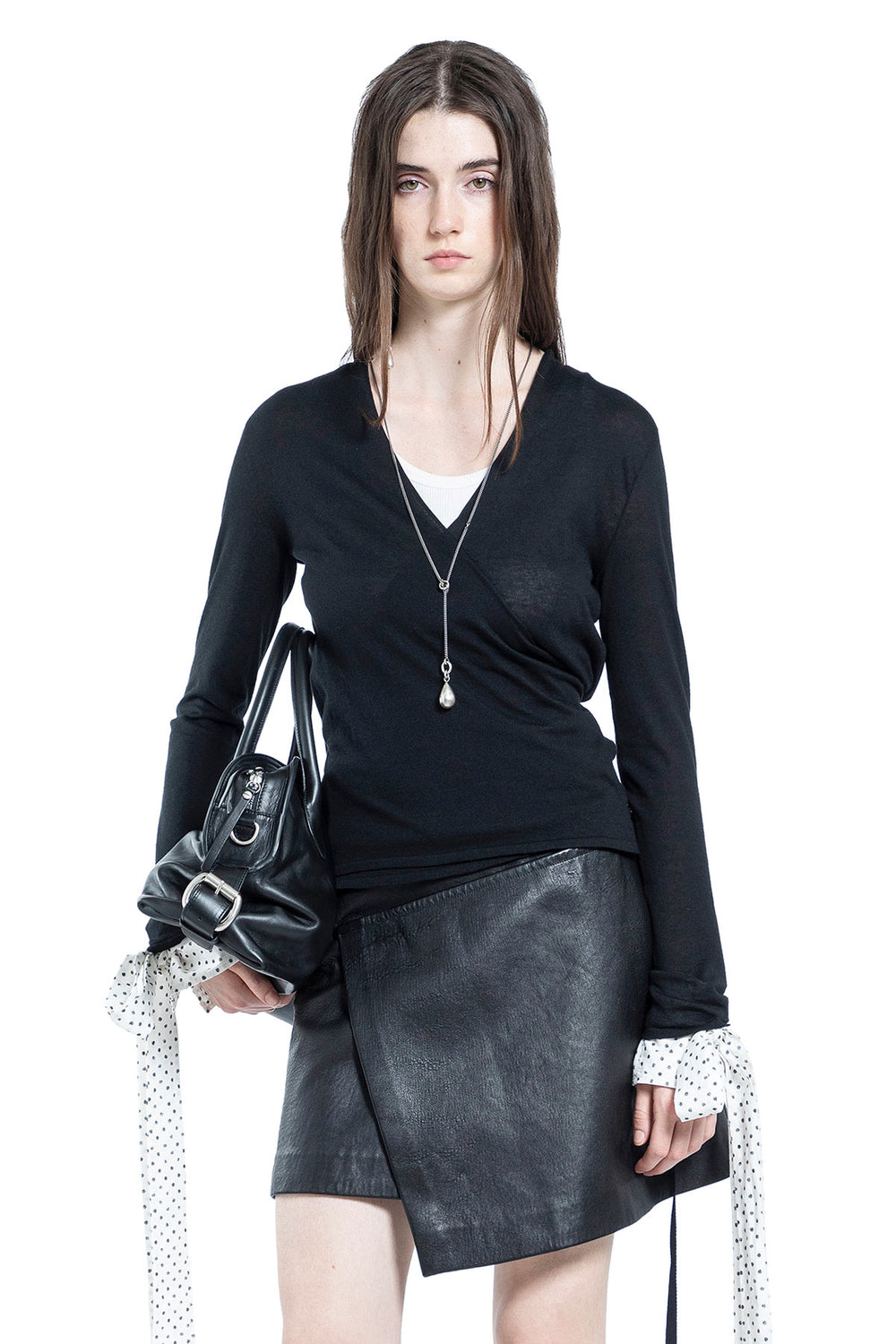 ANN DEMEULEMEESTER Fro Wrap Knit Cardigan woman