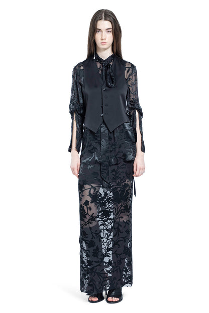 Dien Standard Collar Long Shirt with Foulard