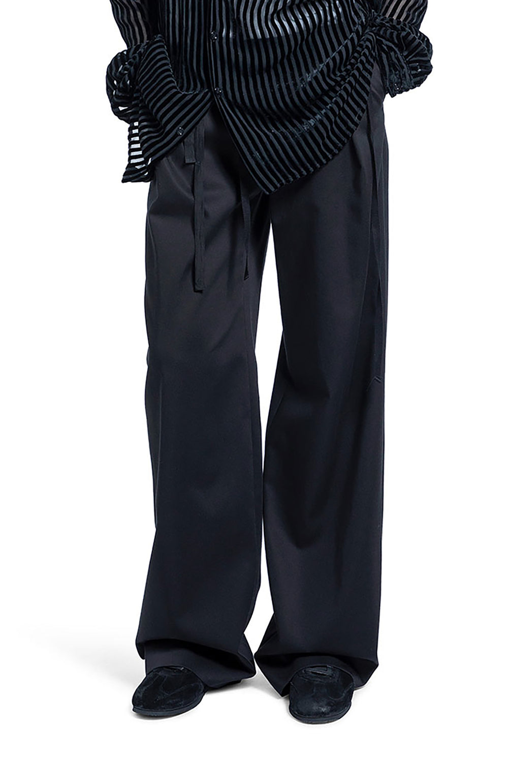 ANN DEMEULEMEESTER Nouk Wide Leg Pleated Trousers woman