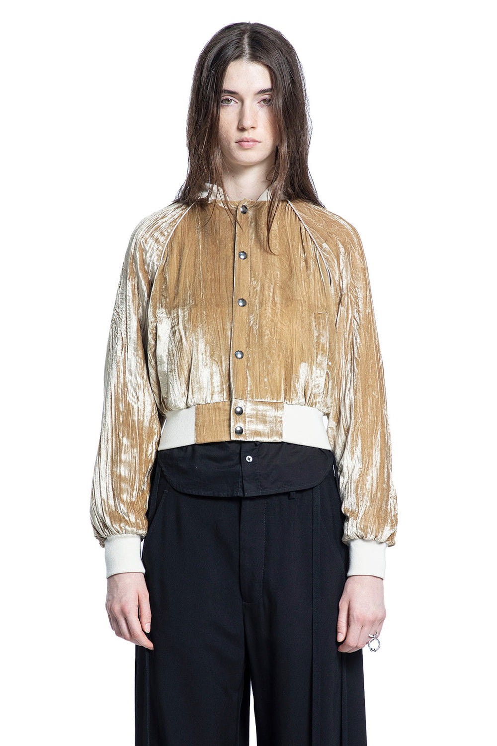 ANN DEMEULEMEESTER Arya Bomber in Froissé Velvet woman