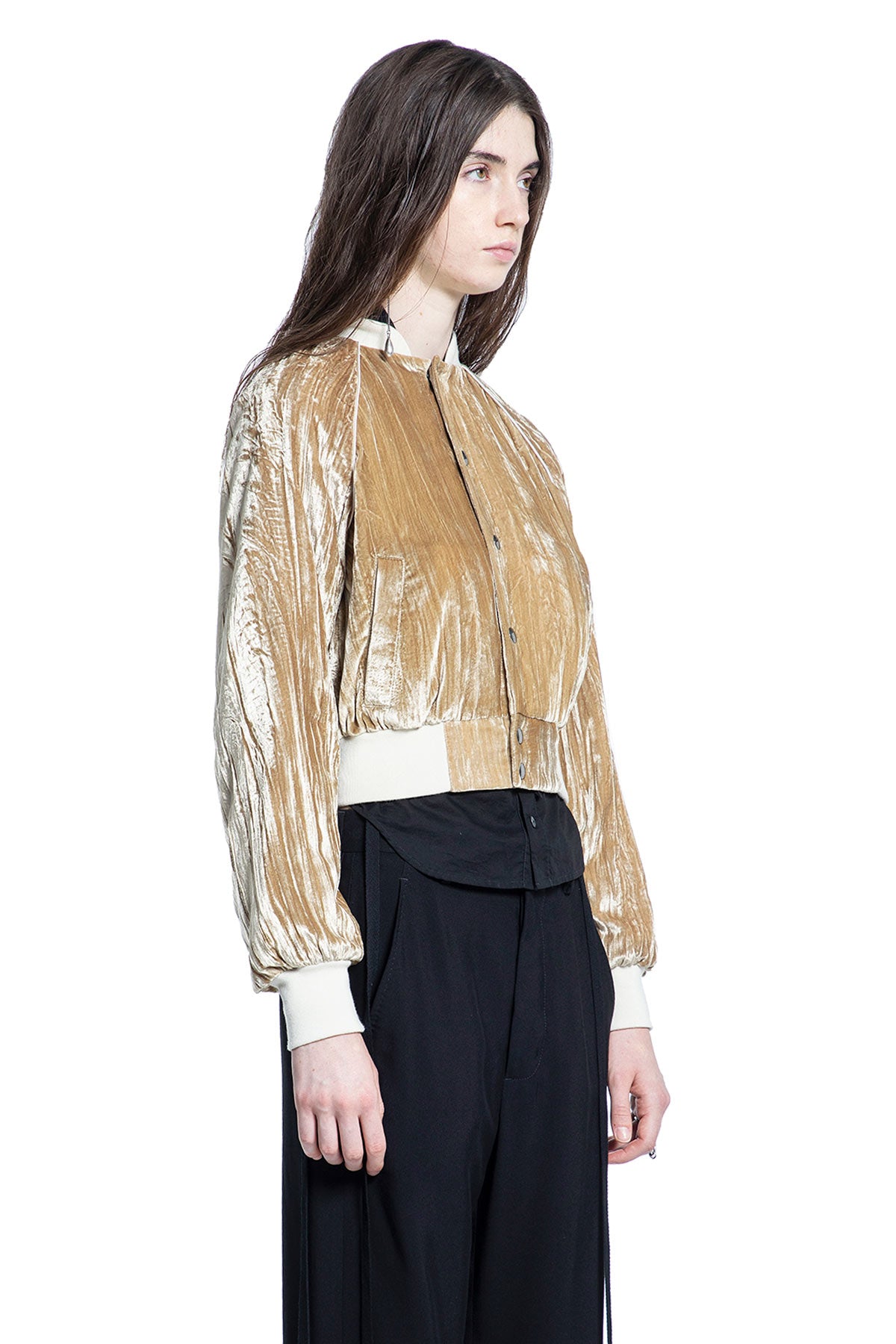 Arya Bomber in Froissé Velvet