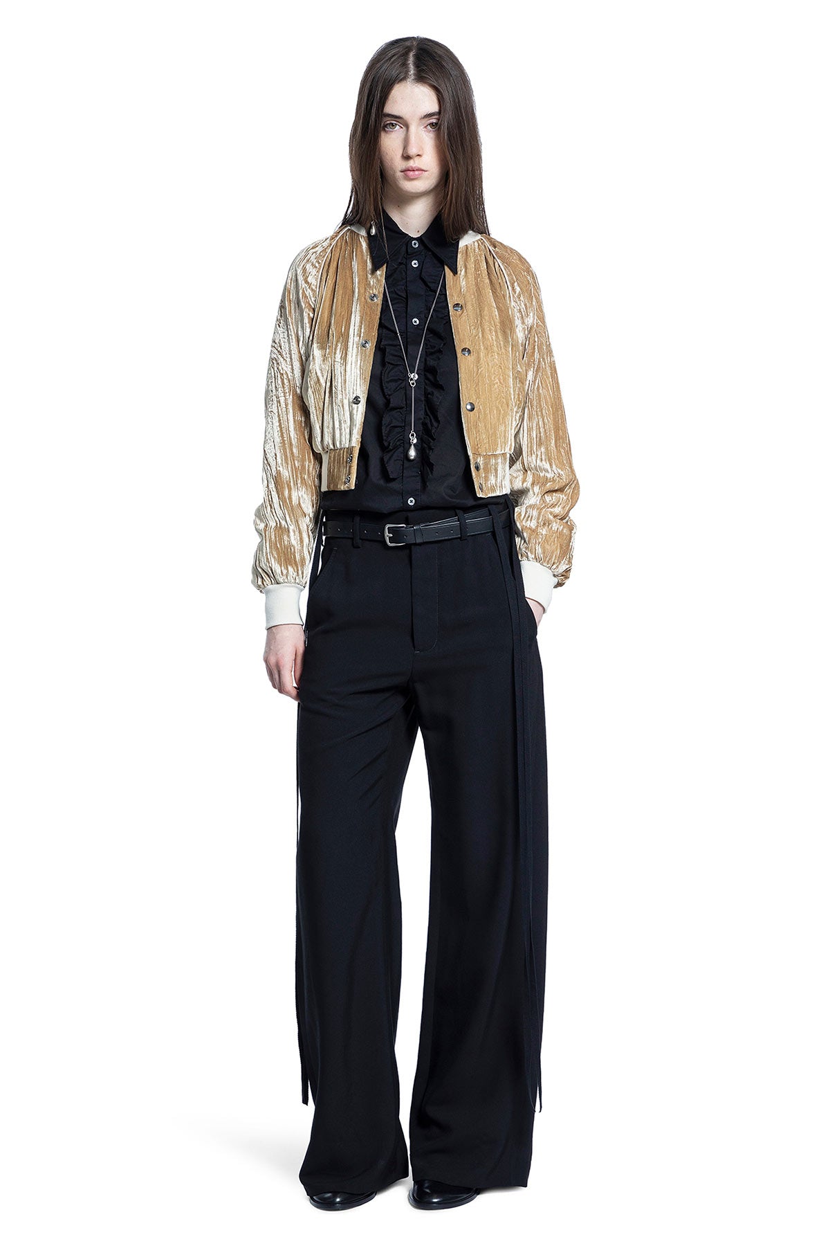 Arya Bomber in Froissé Velvet