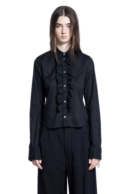 Erma Ruffled Shirt in Light Cotton Poplin