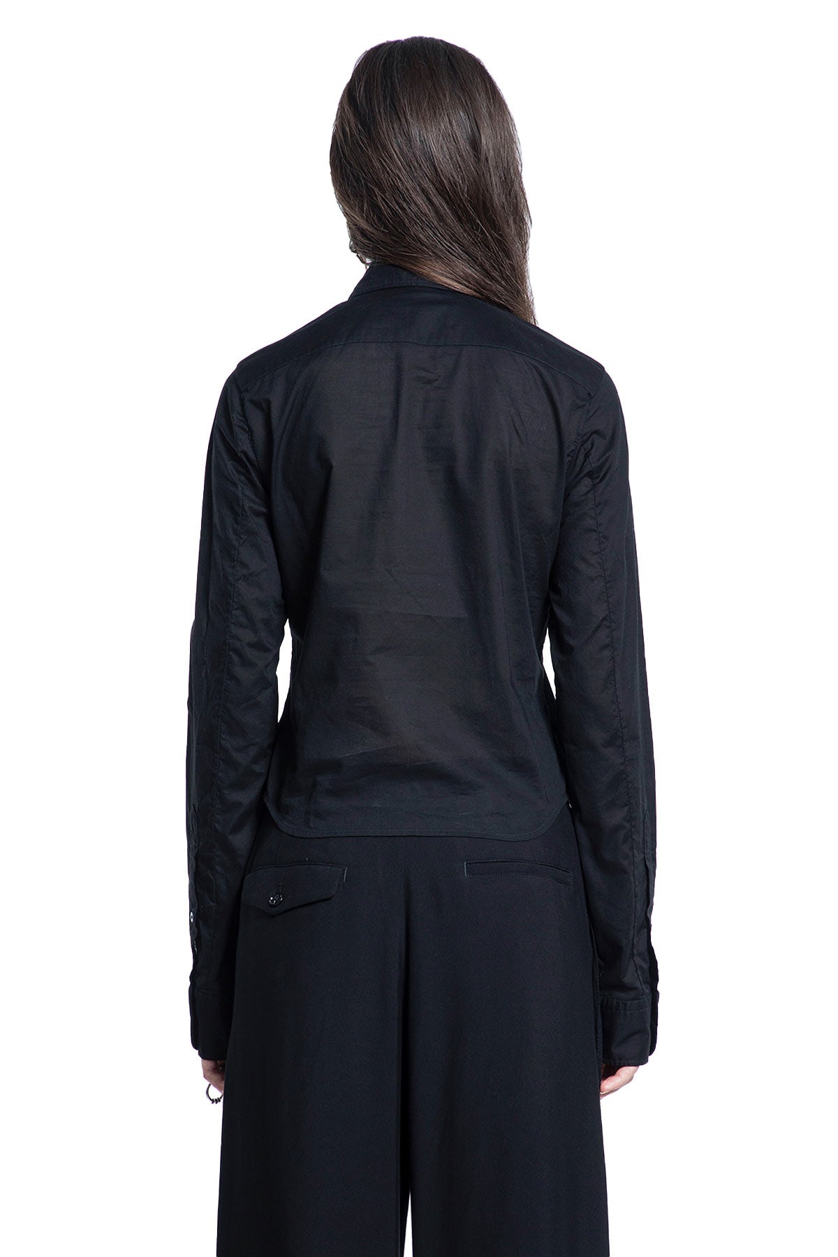 Erma Ruffled Shirt in Light Cotton Poplin