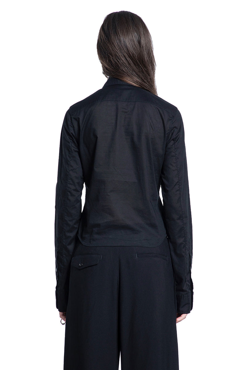 Erma Ruffled Shirt in Light Cotton Poplin