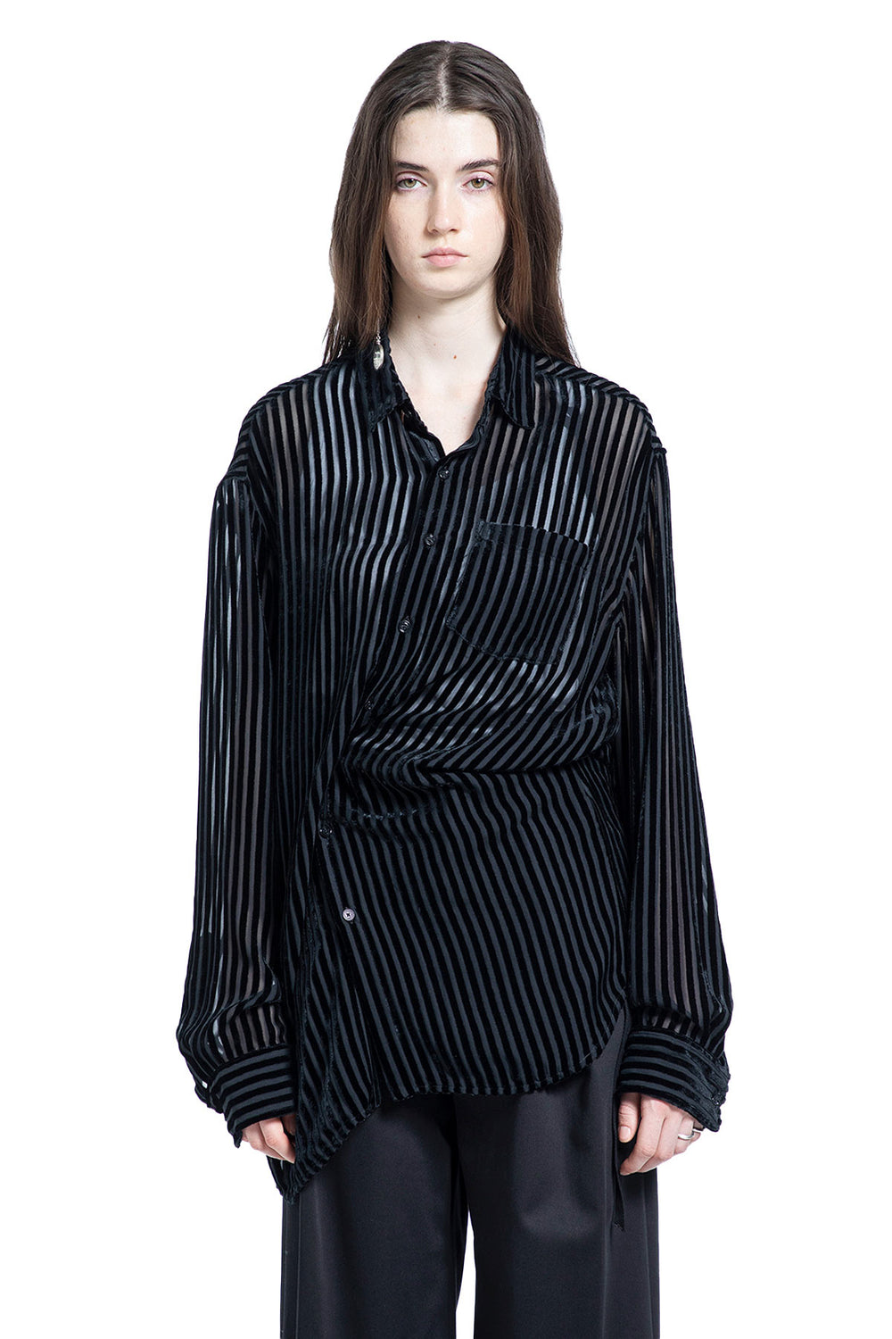 ANN DEMEULEMEESTER Elisabeth Long High Comfort Shirt woman