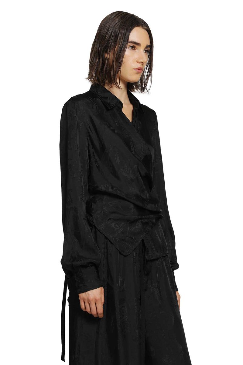 ANN DEMEULEMEESTER Alba Wrap Shirt woman