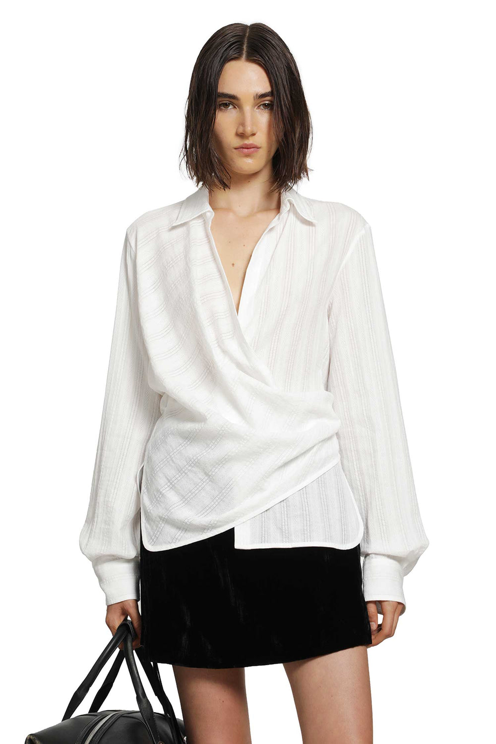 ANN DEMEULEMEESTER Alba Wrap Shirt woman