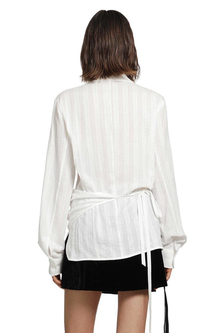 ANN DEMEULEMEESTER Alba Wrap Shirt woman