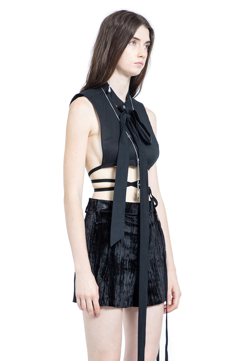 Cyra Plastron Sleeveless Top