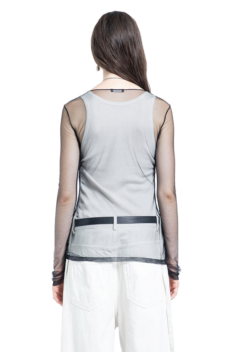 ANN DEMEULEMEESTER Fiene ''Hollow Print'' T-Shirt in Tulle woman