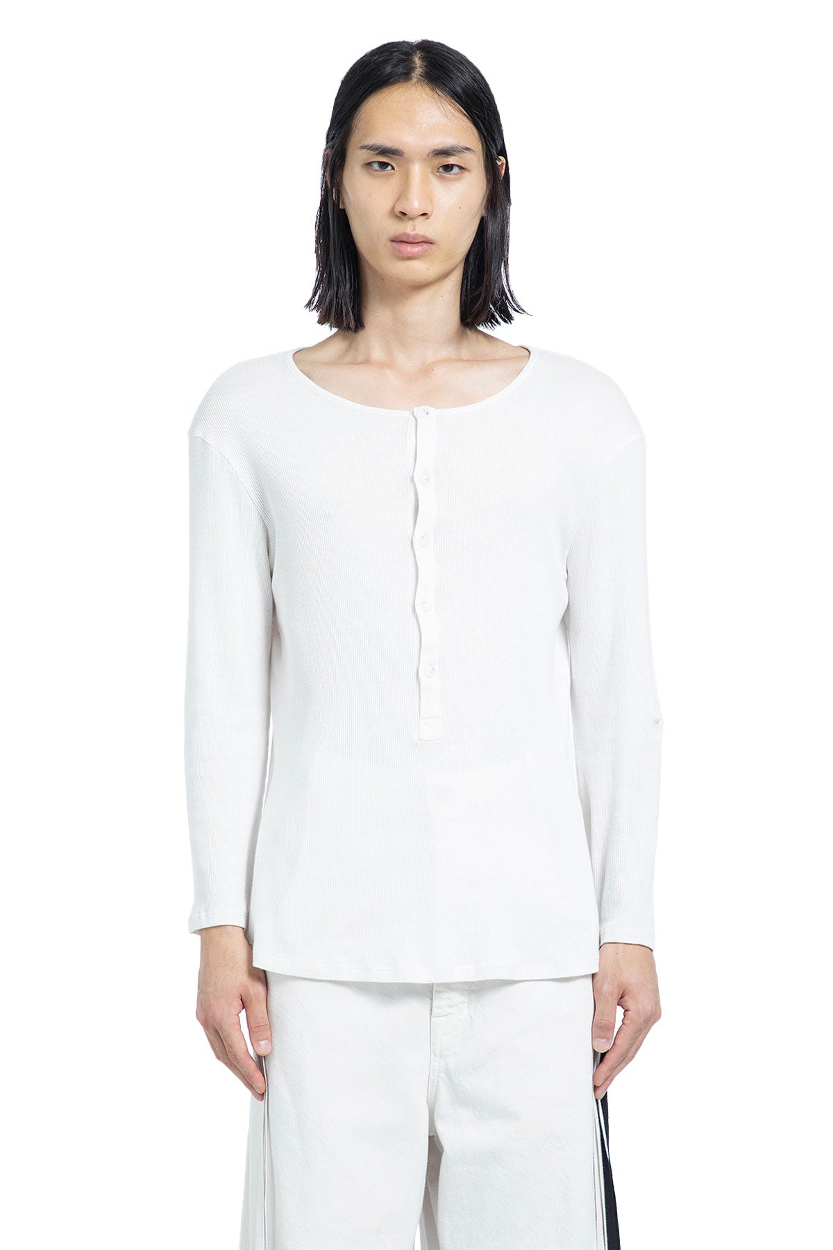 Ilyas Serafino Top in Cotton Rib Jersey