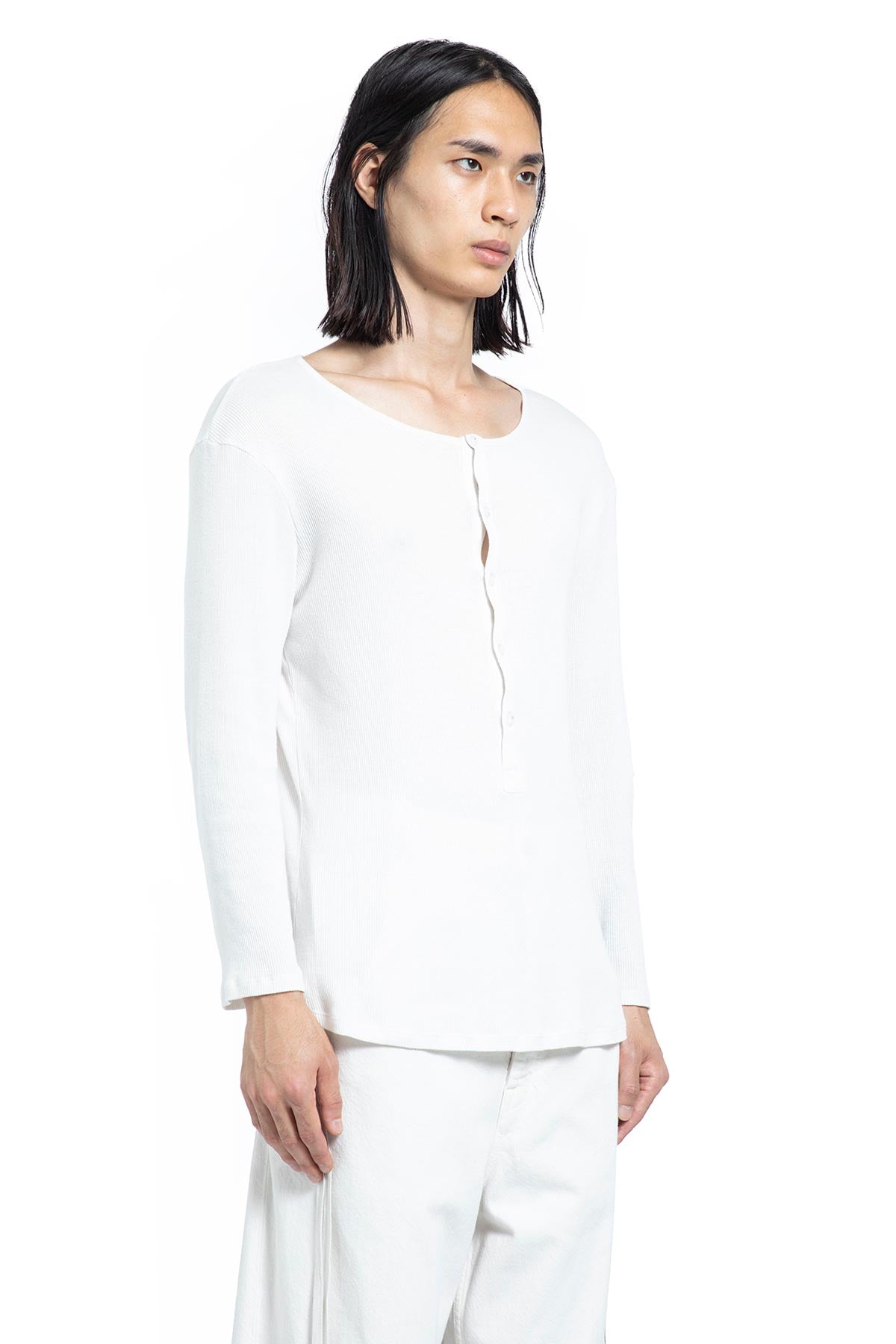 Ilyas Serafino Top in Cotton Rib Jersey