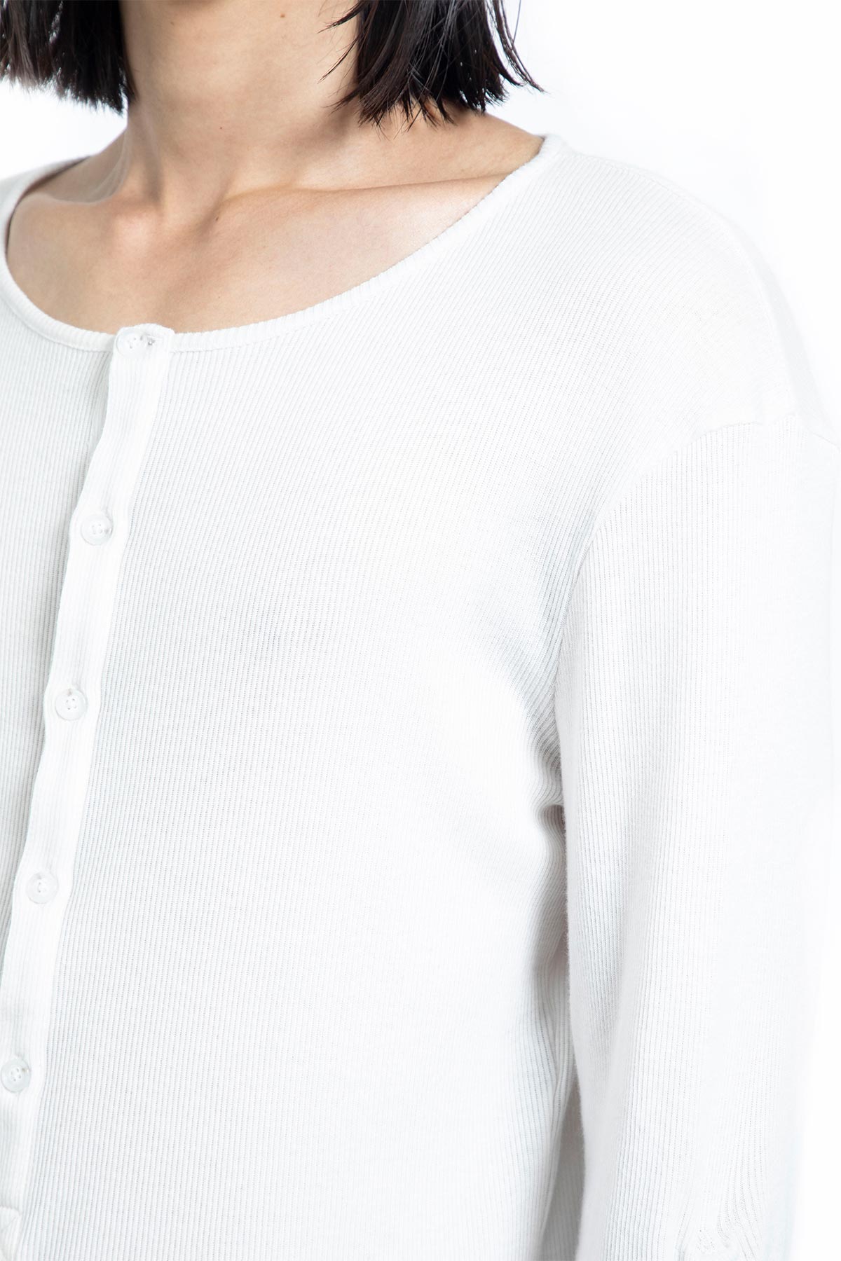 Ilyas Serafino Top in Cotton Rib Jersey