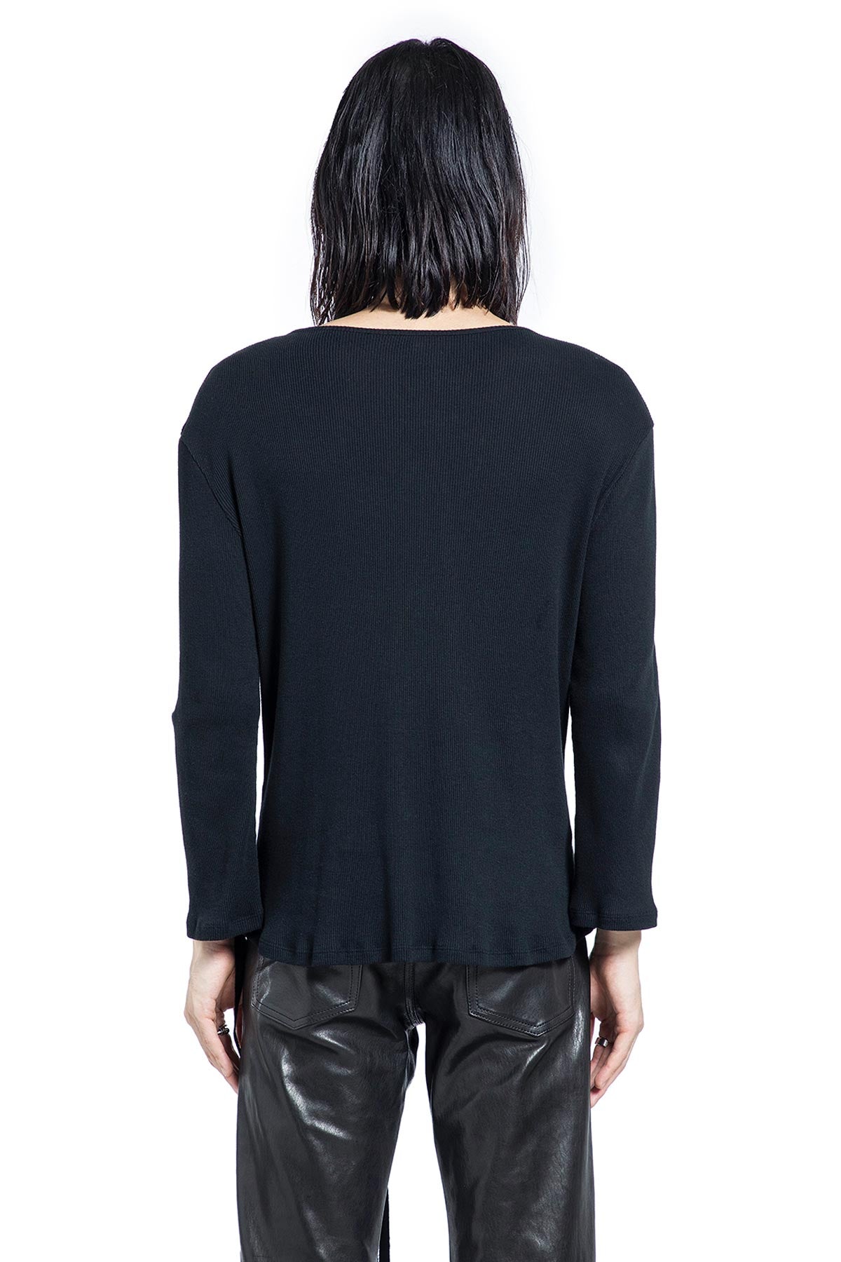 Ilyas Serafino Top in Cotton Rib Jersey