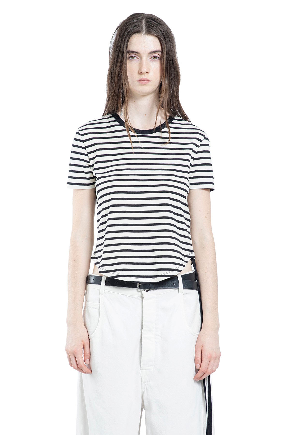 Floor Micro T-Shirt in Brushed Striped Jersey