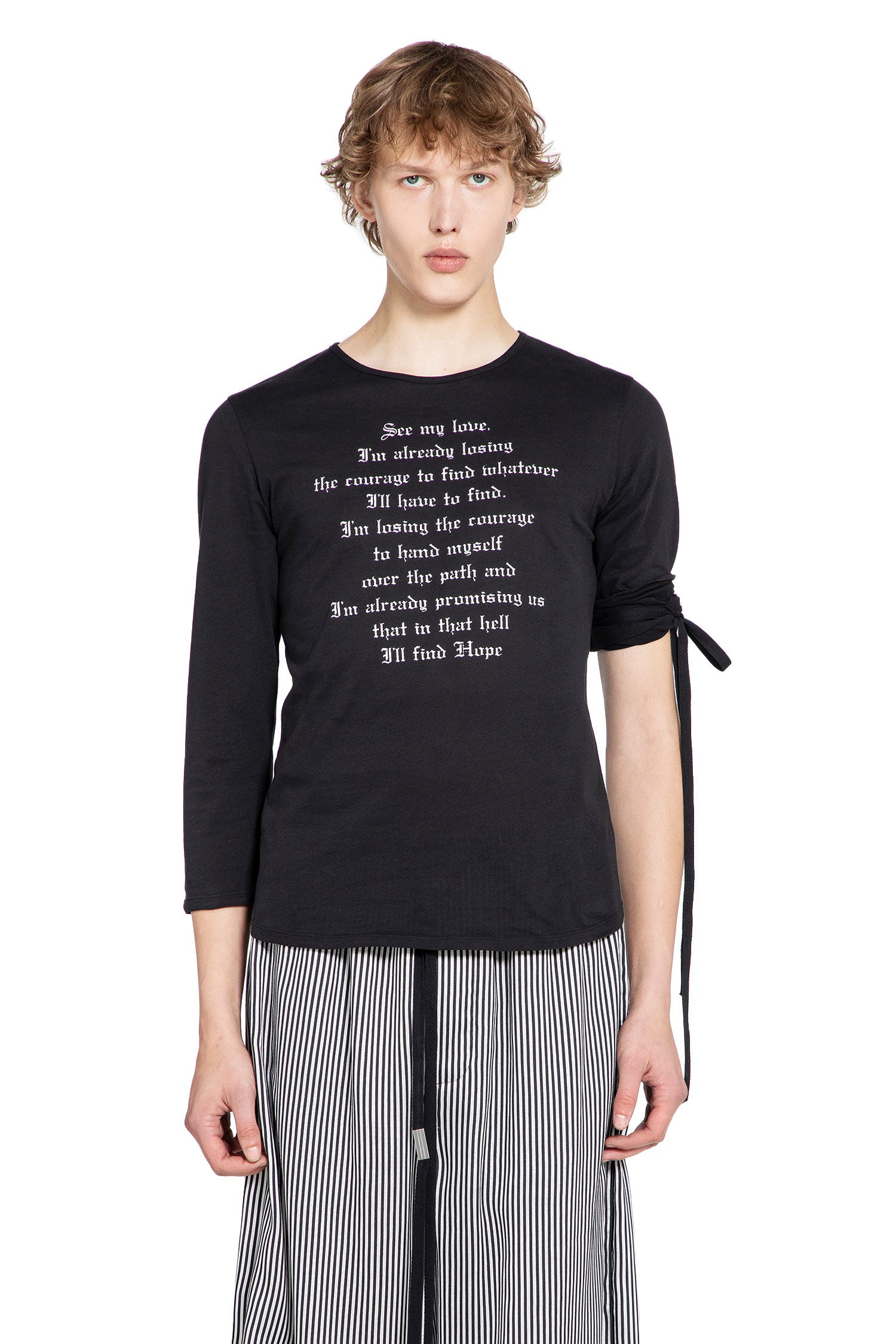 ''See My Love'' T-Shirt with Ribbon Detail