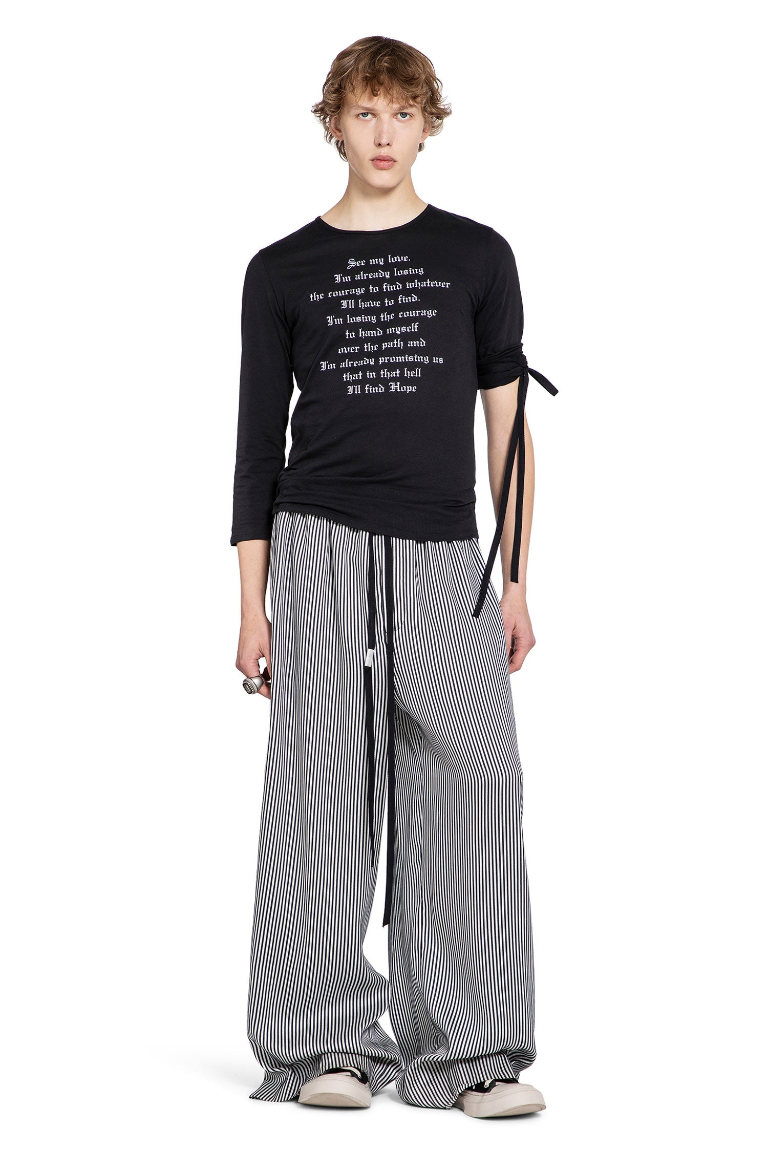 ''See My Love'' T-Shirt with Ribbon Detail