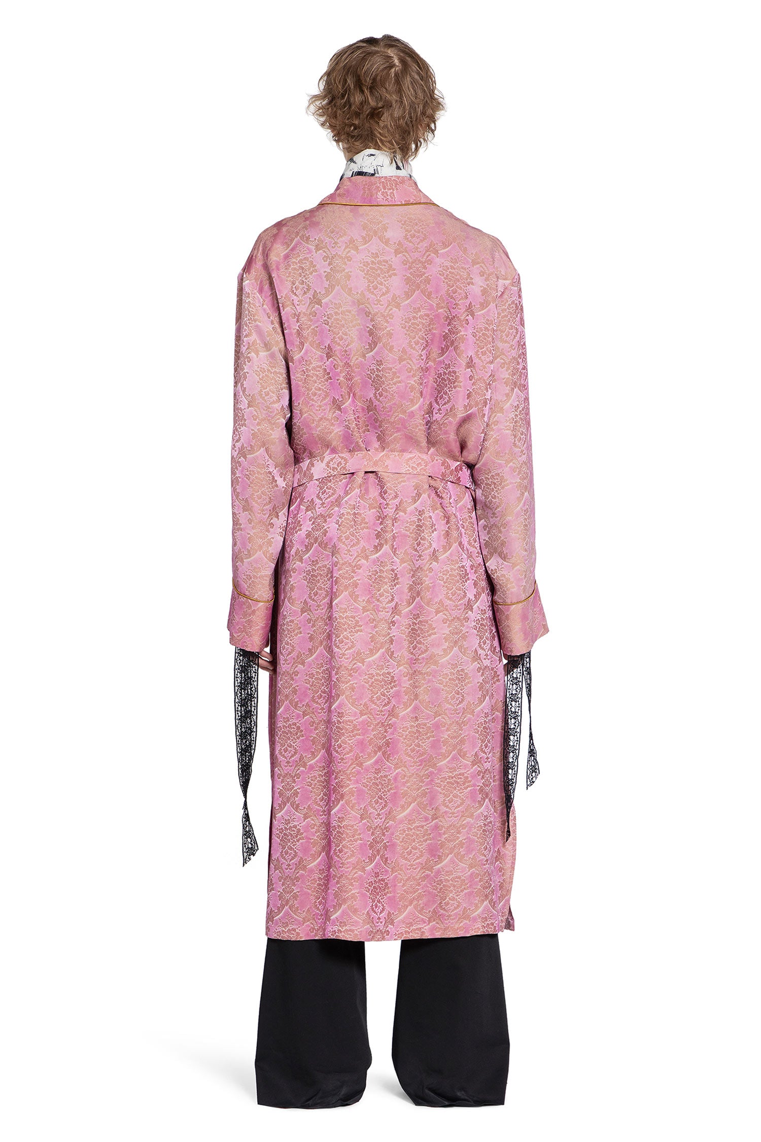ANN DEMEULEMEESTER Vorm Fluid Belted Lounge Robe Coat man