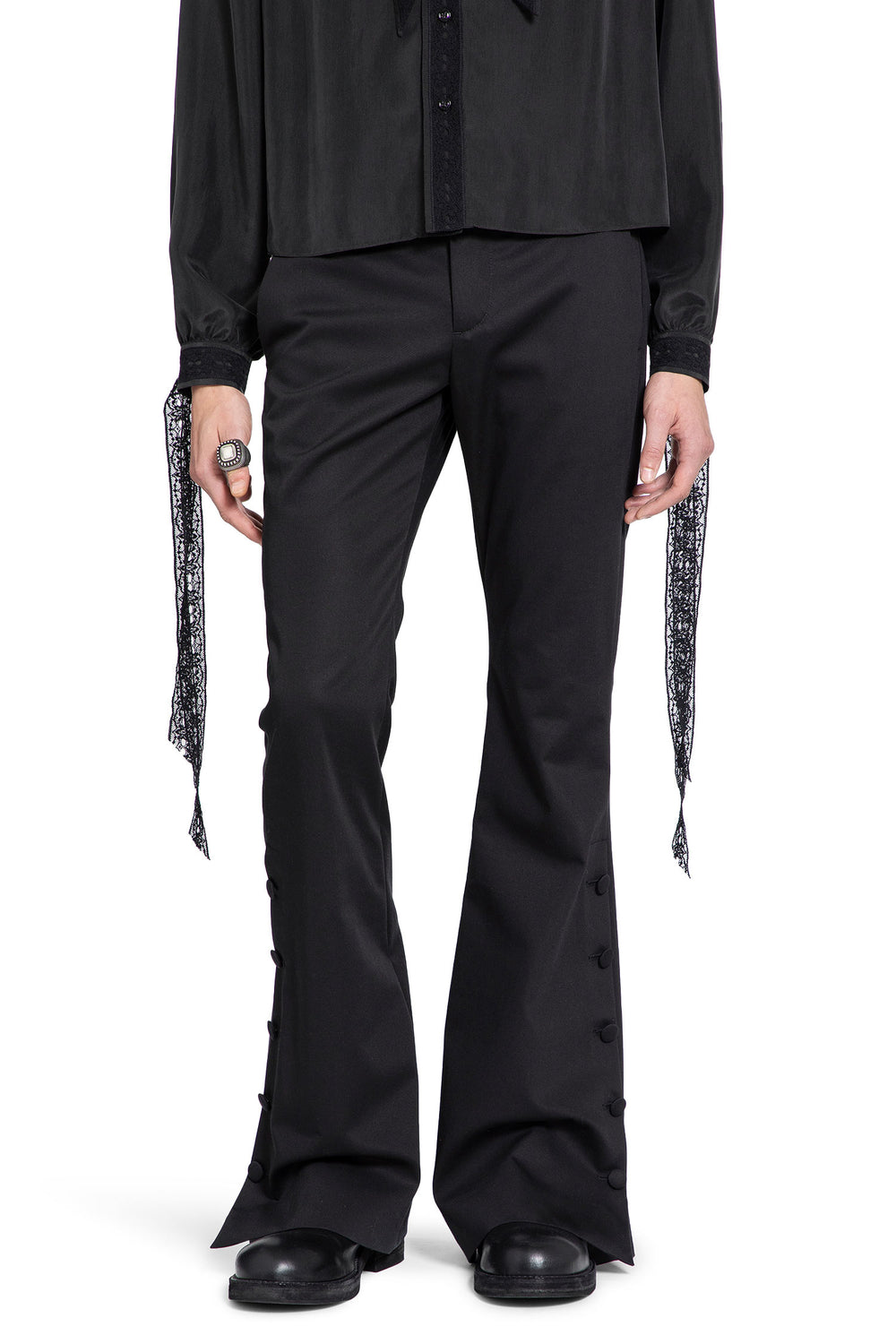 ANN DEMEULEMEESTER Vald Slim Fit Bootcut Trousers man