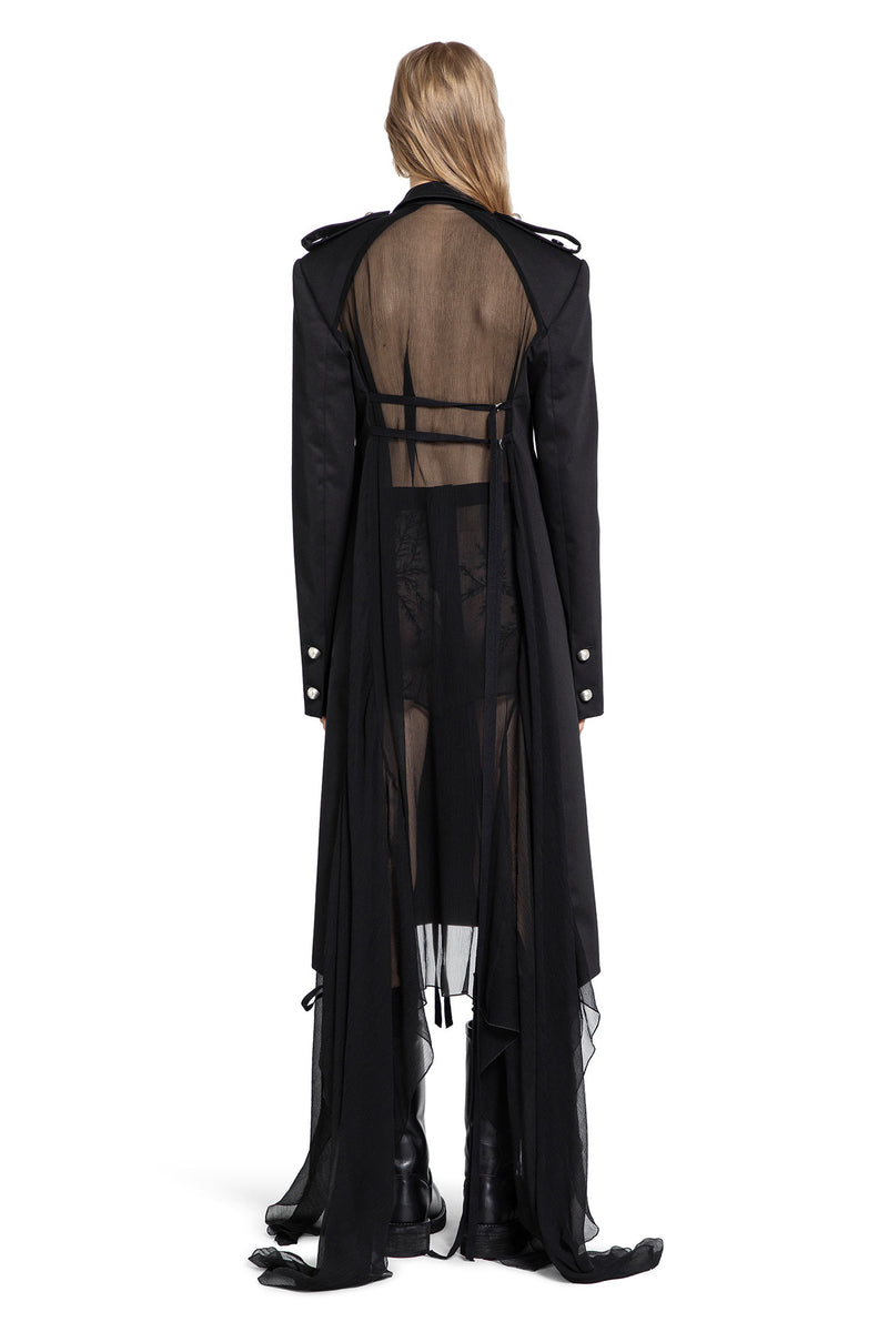 ANN DEMEULEMEESTER Fena Hybrid Overcoat woman