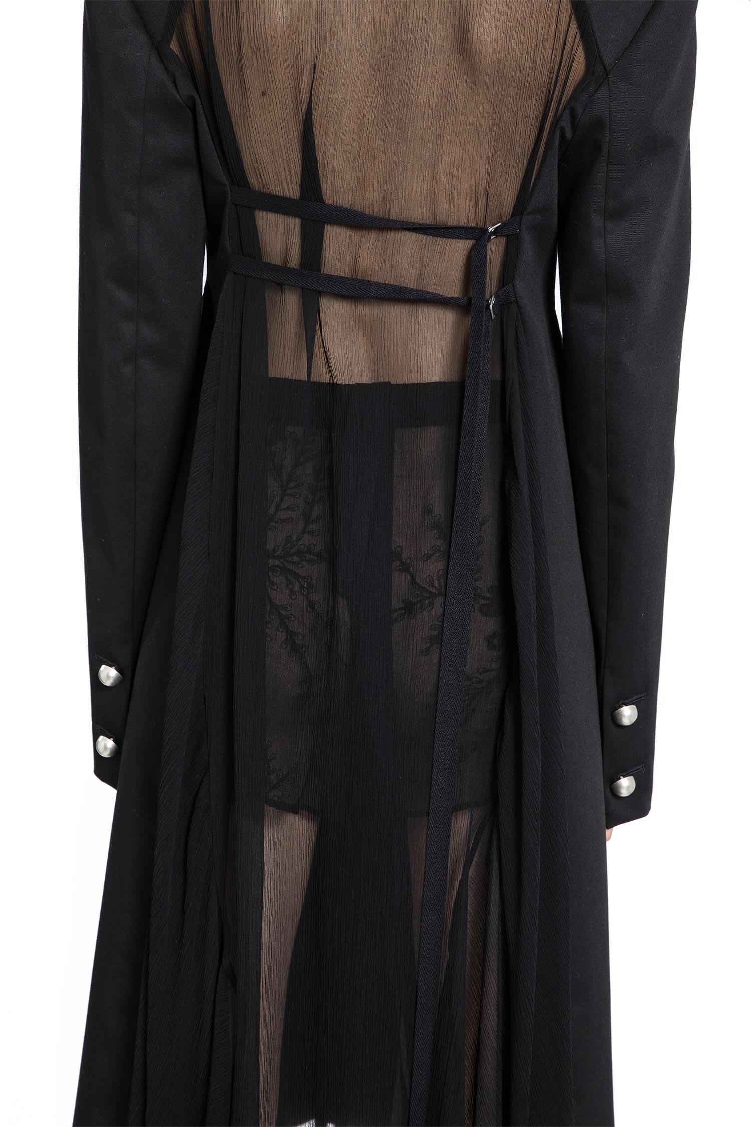 ANN DEMEULEMEESTER Fena Hybrid Overcoat woman