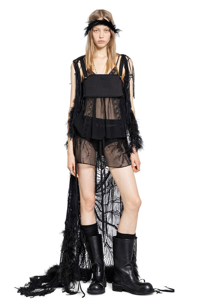 Ildi Crochet Scarf with Feathered Fringes