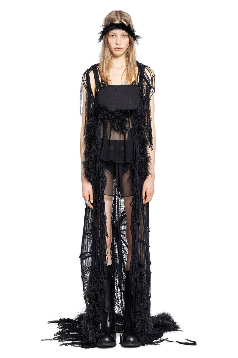 Ildi Crochet Scarf with Feathered Fringes