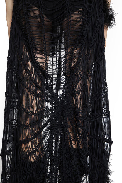 Ildi Crochet Scarf with Feathered Fringes