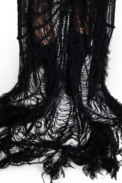 Ildi Crochet Scarf with Feathered Fringes