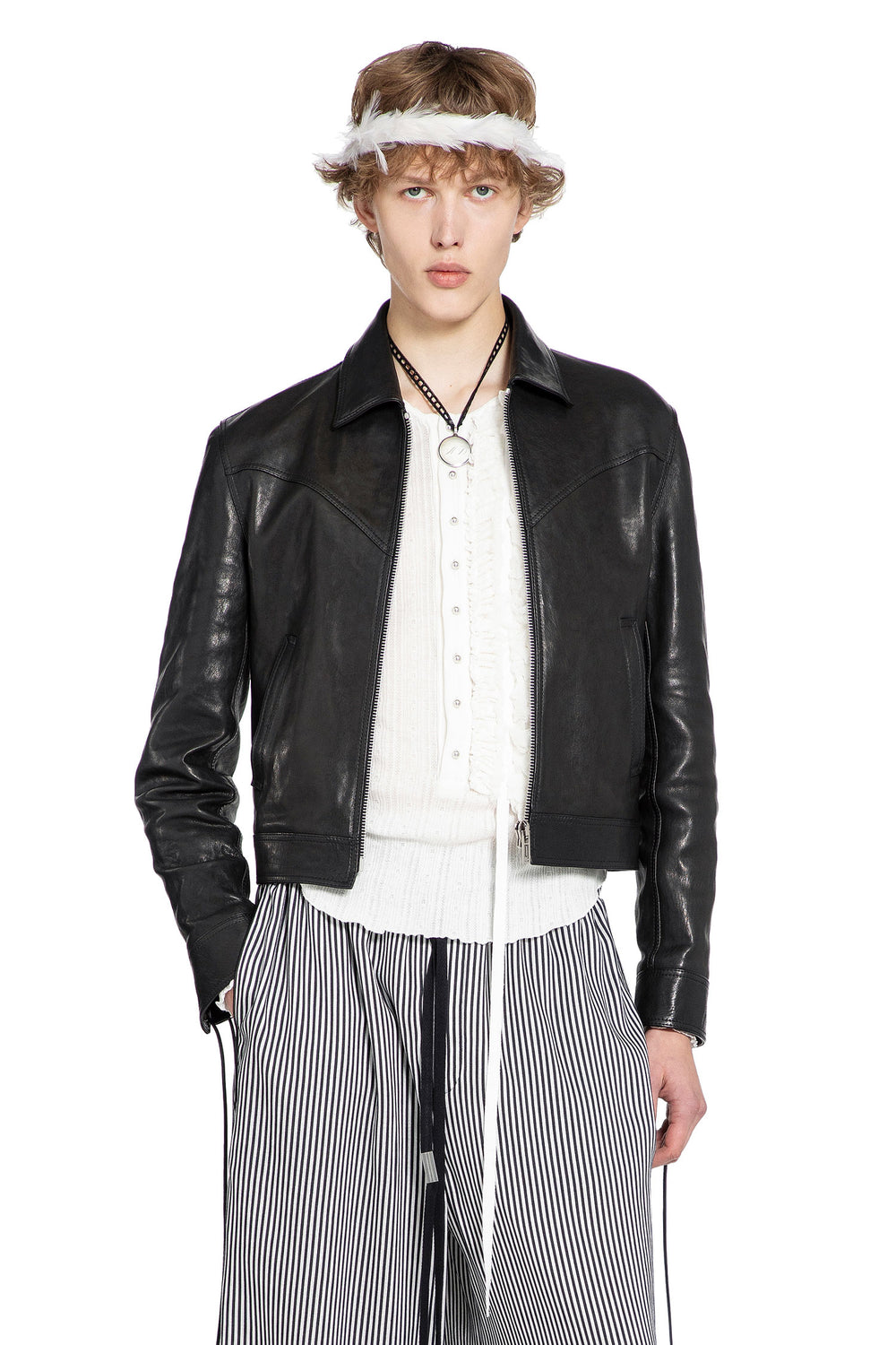 ANN DEMEULEMEESTER Ulv Western Jacket in Leather man