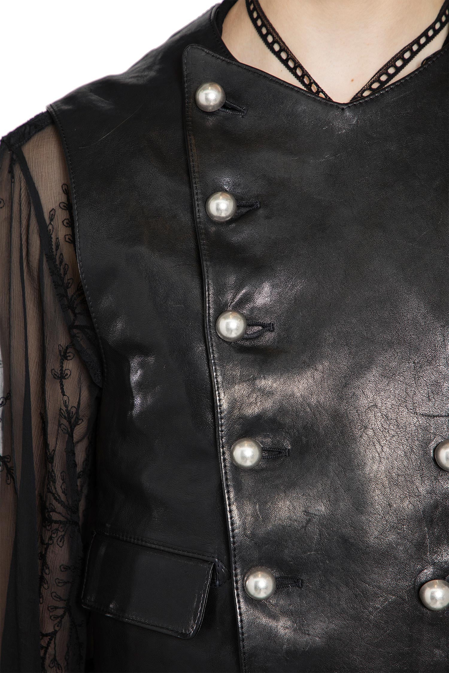 Dino Vest in Leather