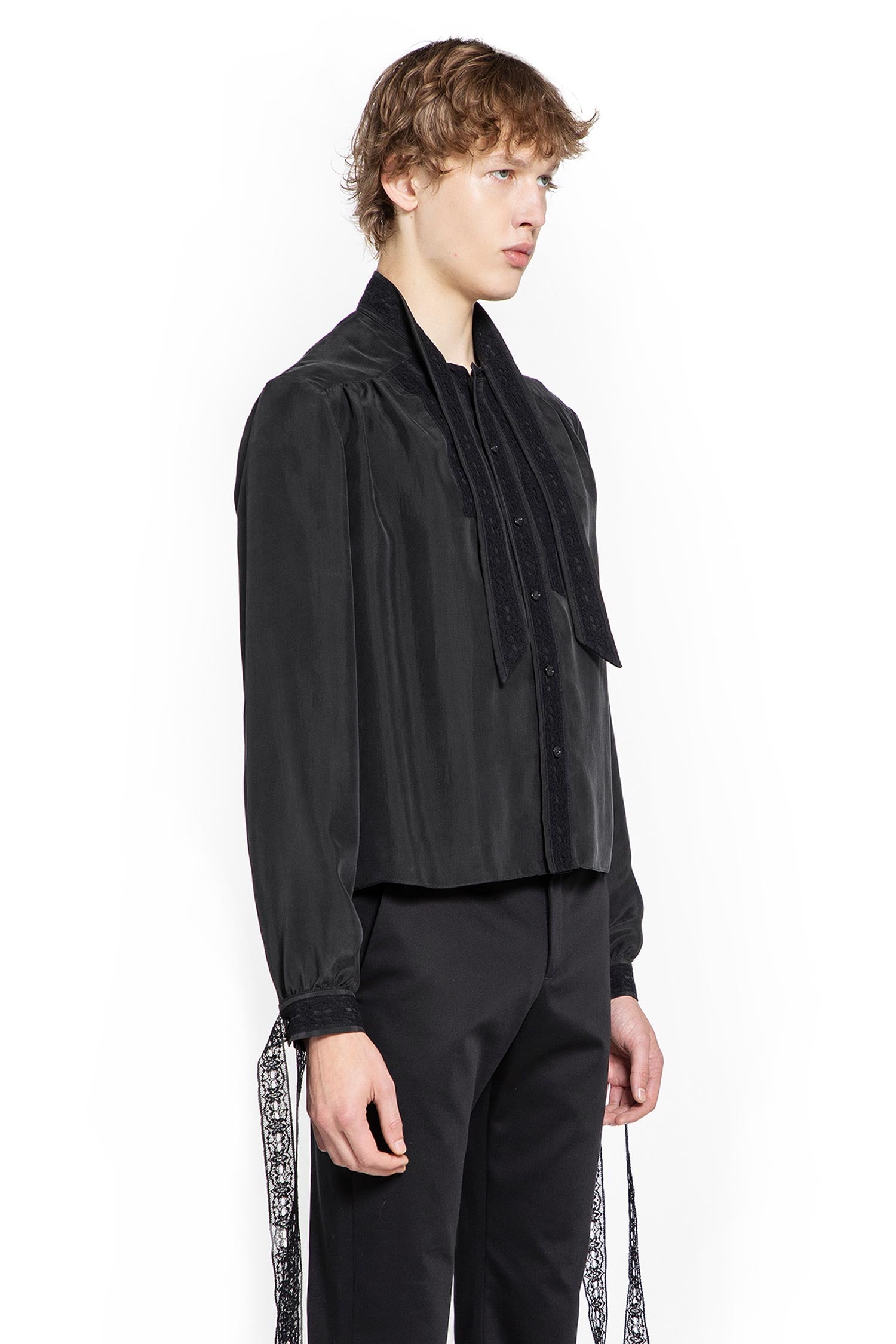 Aesir Cropped Shirt in Silk Habotai