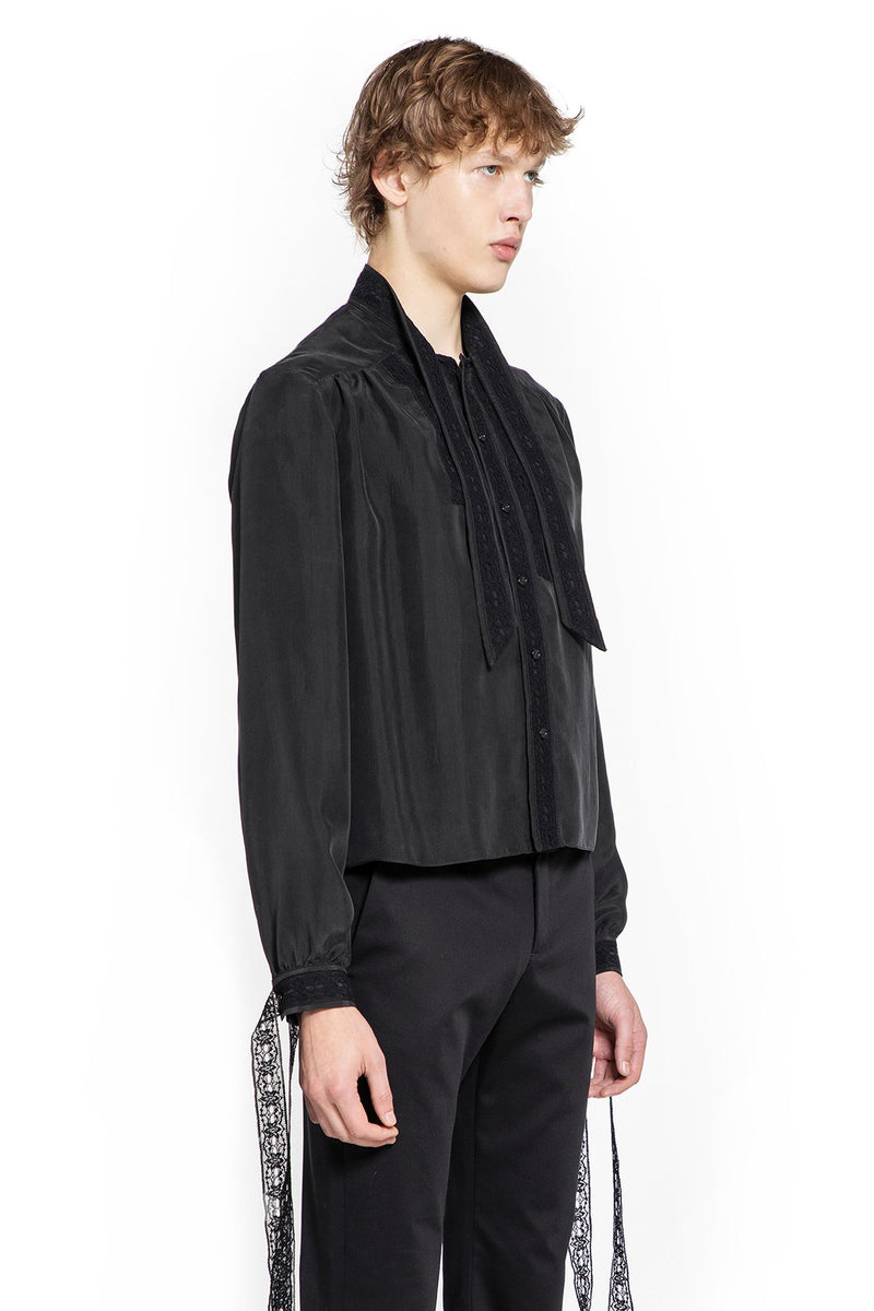 Aesir Cropped Shirt in Silk Habotai