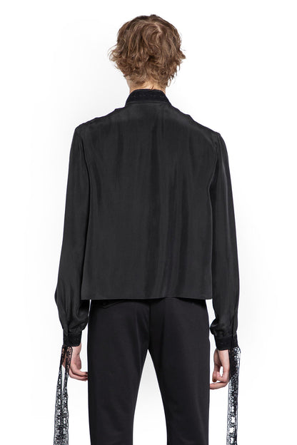Aesir Cropped Shirt in Silk Habotai