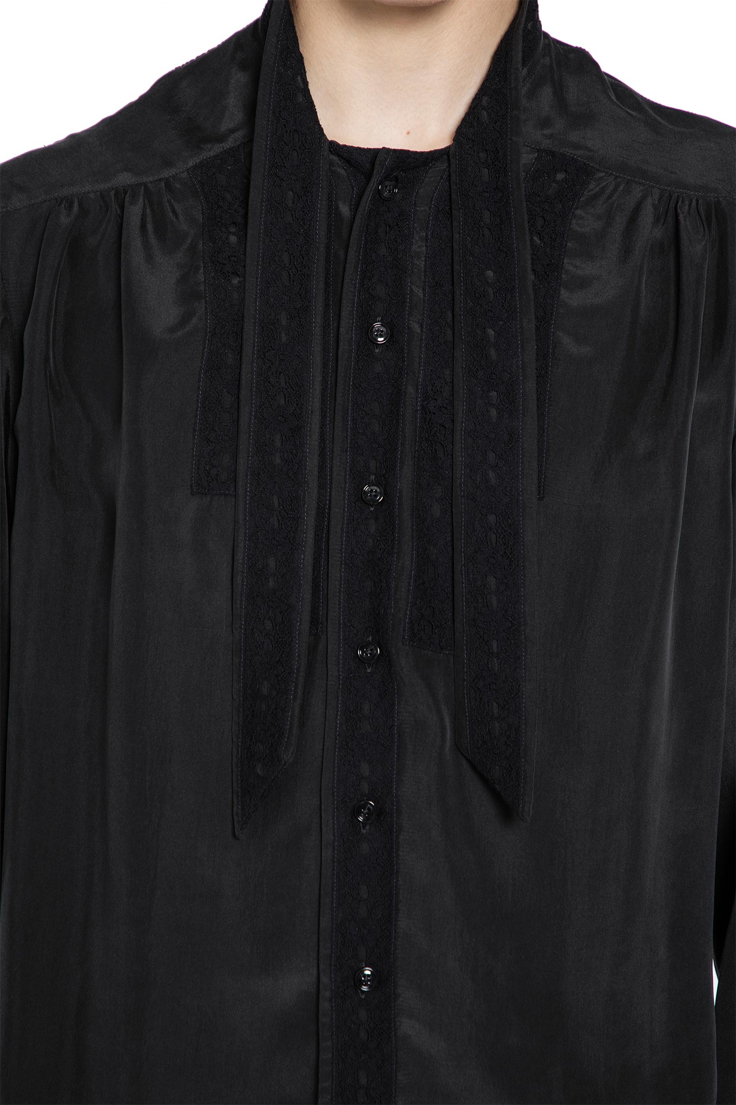 Aesir Cropped Shirt in Silk Habotai