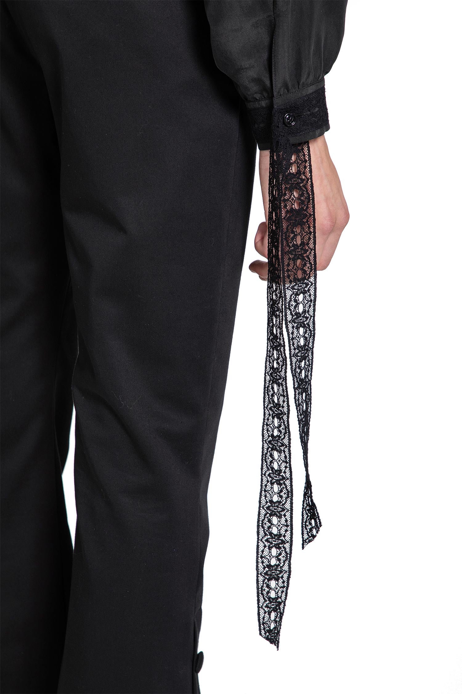 Aesir Cropped Shirt in Silk Habotai